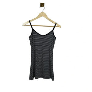 Prince & Fox Striped Cut-Out Back Bodycon Mini Dress in Black/White Size S